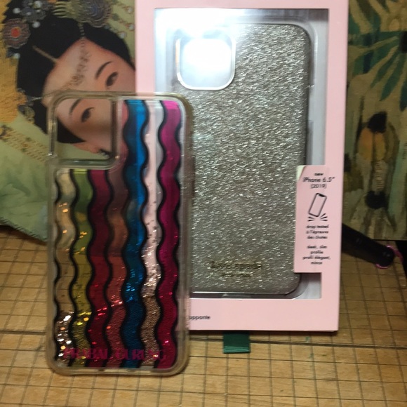 kate spade Accessories - kate spade Silver Glitz 6.5”H iPhone 11 Pro Max GUC, Prabal Gurung Glitter Waves